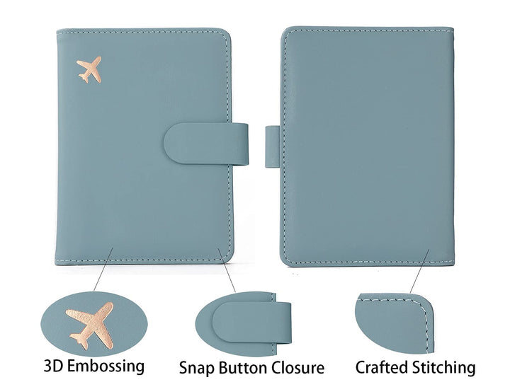 Rfid Passport Holder for Travel women/Men, Cute Passport Wallet Rfid Blocking Card Slots, Rfid Passport Cover/CaseTravel Wallet, Passport Book Holder (1, Green2)