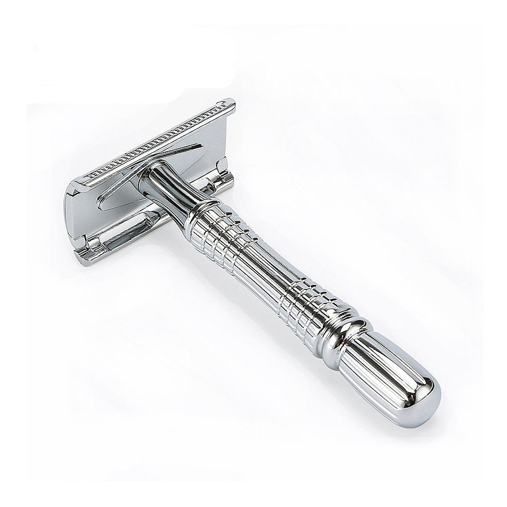 Classic Barber Double Edge Blade Shaving Safety Razor Shaver Knife Personal Beard Care Silver Color BD176
