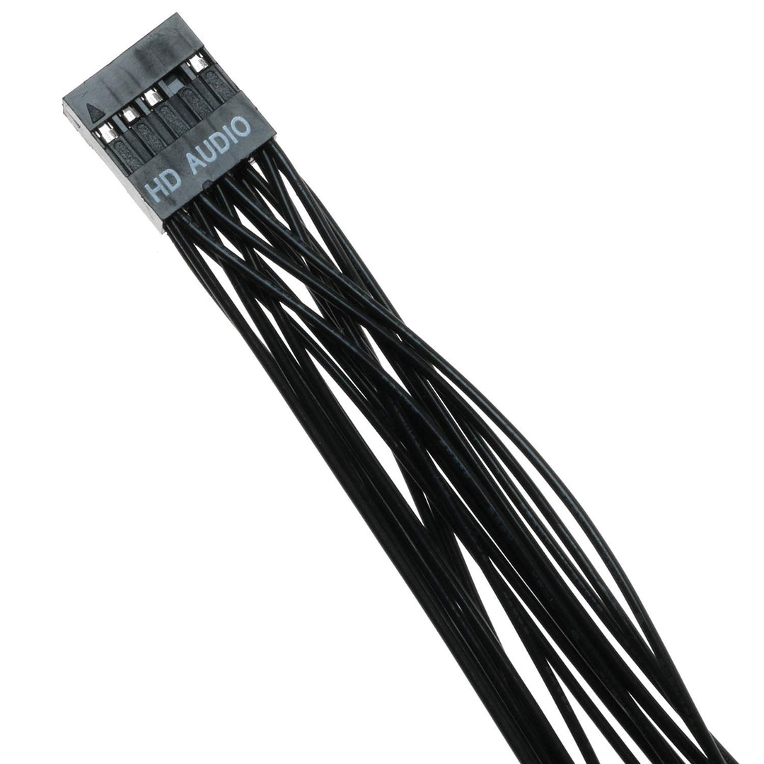 Magic&amp;shell 9 Pin HD Audio 1 Female to 2 Male Splitter Y Cable Lead Wire for Motherboard 10cm