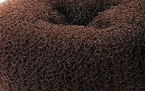 2 pieces Extra Large Size Hair Bun Donut Maker, Ring Style Bun, Women Chignon Hair Donut Buns Maker, Hair Doughnut Shaper Hair Bun maker (4.3 in. For Thick and Long Hair) (Brown)