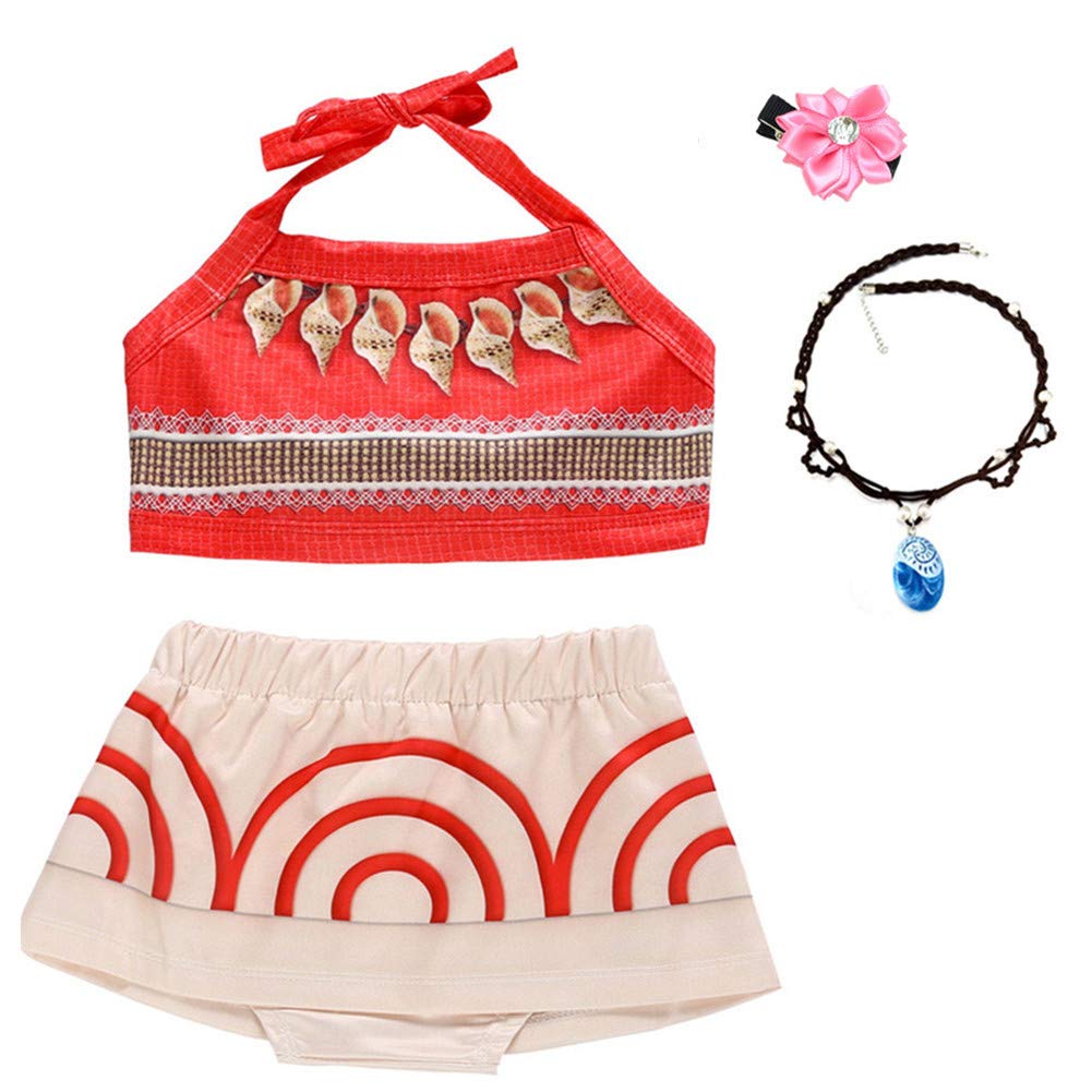 Baby Girls Princess Adventure Bathing Suit Halter Bikini Sets Swimsuit Swimwear Fancy Dress Costume
