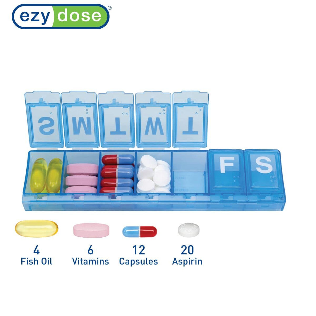 Ezy Dose Locking Weekly (7-day) Pill Planner (Large)