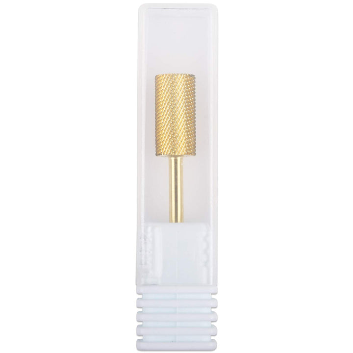 Pana 3/32 Safety Nail Carbide Bit - Gold Large Barrel Head (Grit: Fine - F) for Electric Dremel Drill Machine