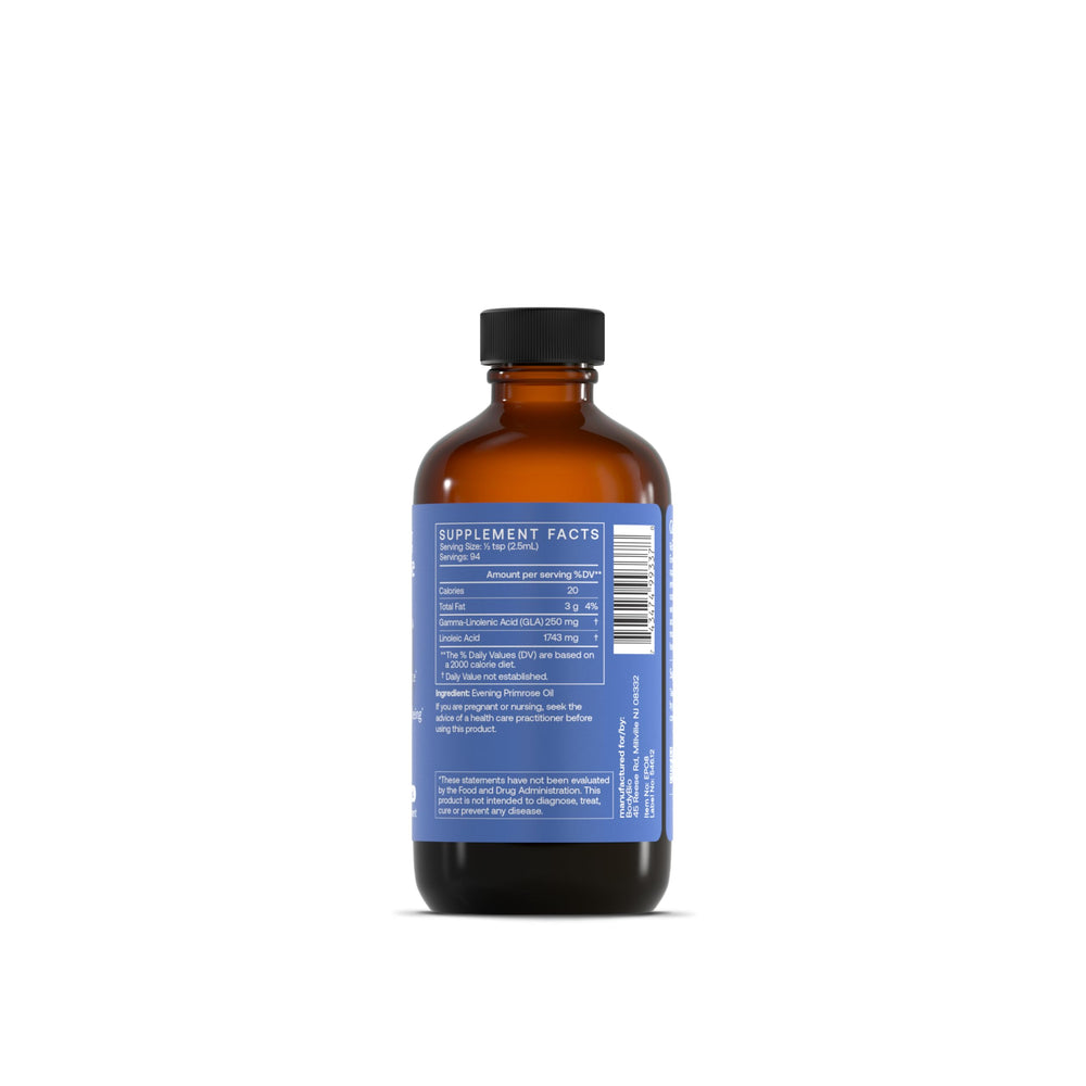 Evening Primrose Oil - Natural Gamma Linolenic Acid for Healthy Skin & Hormone Balance - Non-GMO, Cold Pressed - 8oz