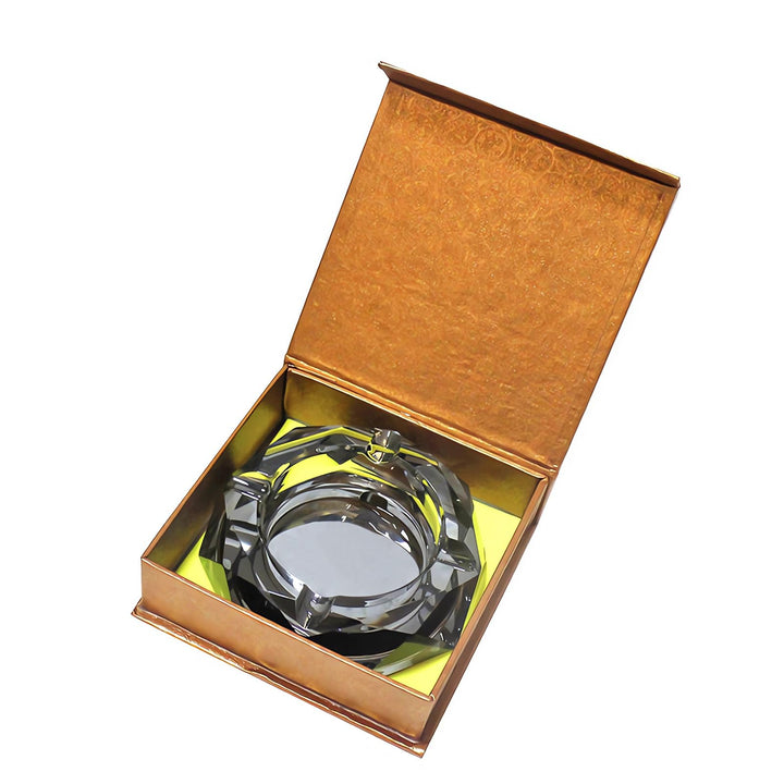 Vintage Ash Tray Small Glass Ashtray,Cool Ashtrays for Cigarettes Indoor, Ash Tray Glass Cigarette Holder 4.5