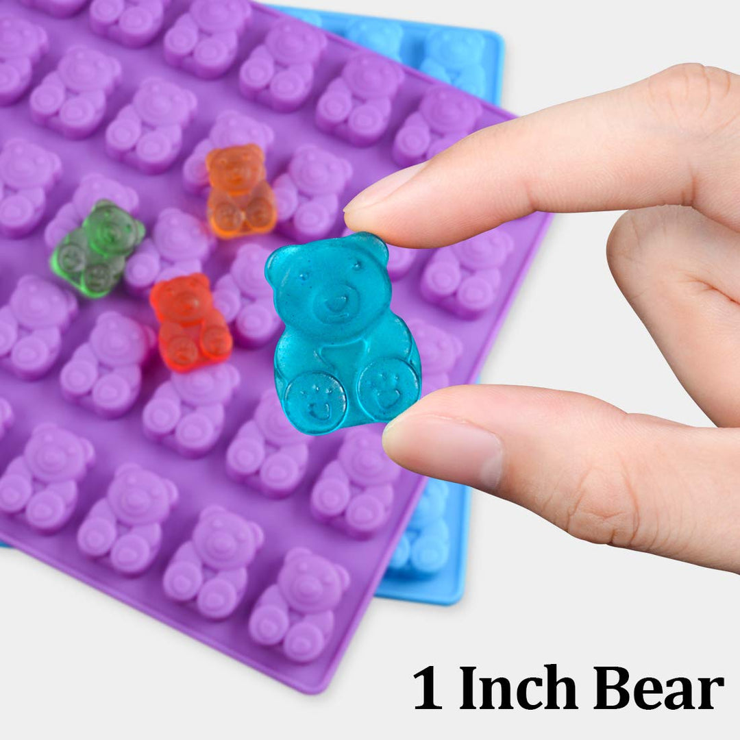 Candy Molds Silicone Gummy Bear Molds - 1 Inch Cute Bear Chocolate Molds Food Grade Silicone Molds 4 Pack