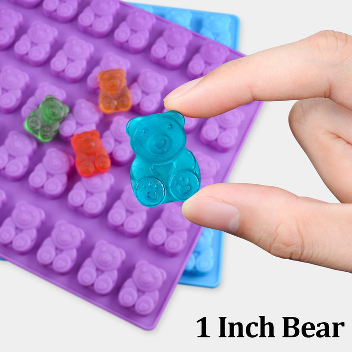 Candy Molds Silicone Gummy Bear Molds - 1 Inch Cute Bear Chocolate Molds Food Grade Silicone Molds 4 Pack