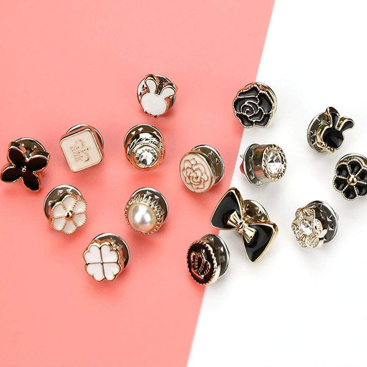40 Style Cute Enamel Lapel Pin Set,Mini Brooch Pin Badges Cover Up Buttons for Women Shirts,Dresses,Cardigan Collar Safety Pins,Cuff Links,Clothing Bags Accessories Supplies DIY Crafts