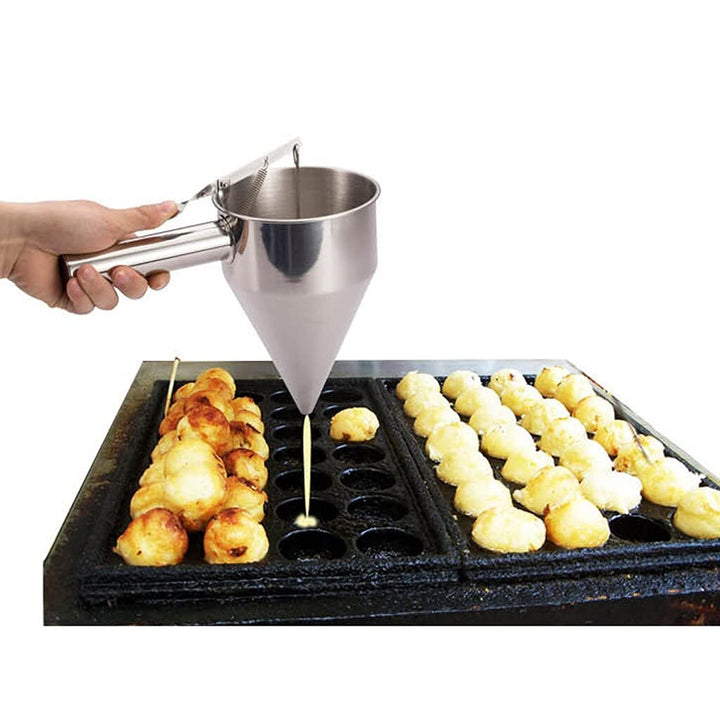 Stainless Steel Funnel Octopus Balls Funnel Tool, Waffle Batter Dispenser Pancake Maker Cooking Tools