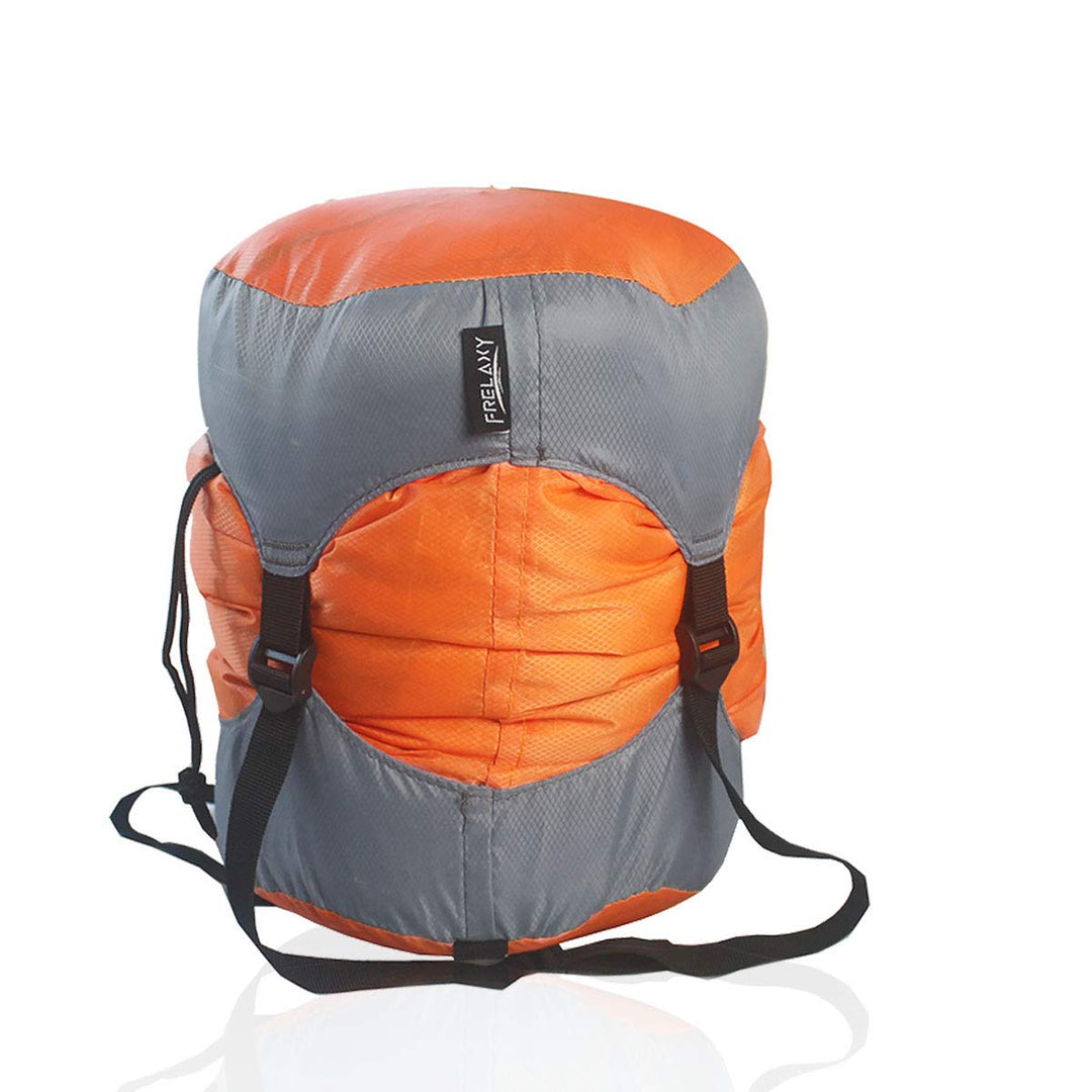 Compression Sack, Ultralight Sleeping Bag Stuff Sack, 40% More Storage! Compression Stuff Sack - Space Saving Gear for Camping, Hiking, Backpacking (Orange, L)