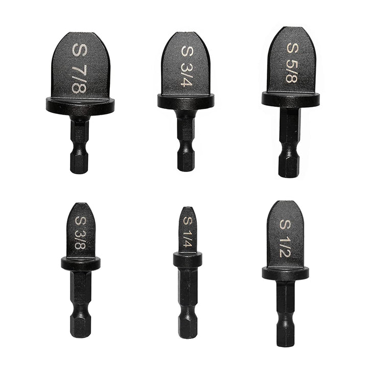 6pcs HVAC Repairing Set Air Conditioner Copper Tube Expander Swaging Tool Manual Pipe Swage Expander Drill Bit Soft Copper Tubing Bit with 1/4&#39;&#39;, 3/8&#39;&#39;, 1/2&#39;&#39;, 5/8&#39;&#39;, 3/4&#39;&#39;, 7/8&#39; Bits