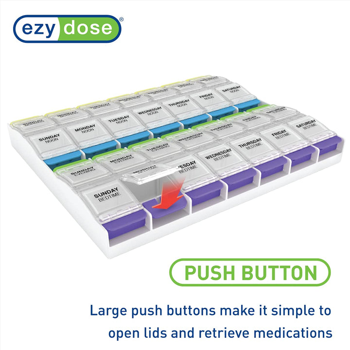 Ezy Dose Xl Push Button Medtime Planner - 7 Day, 4 Times Per Day