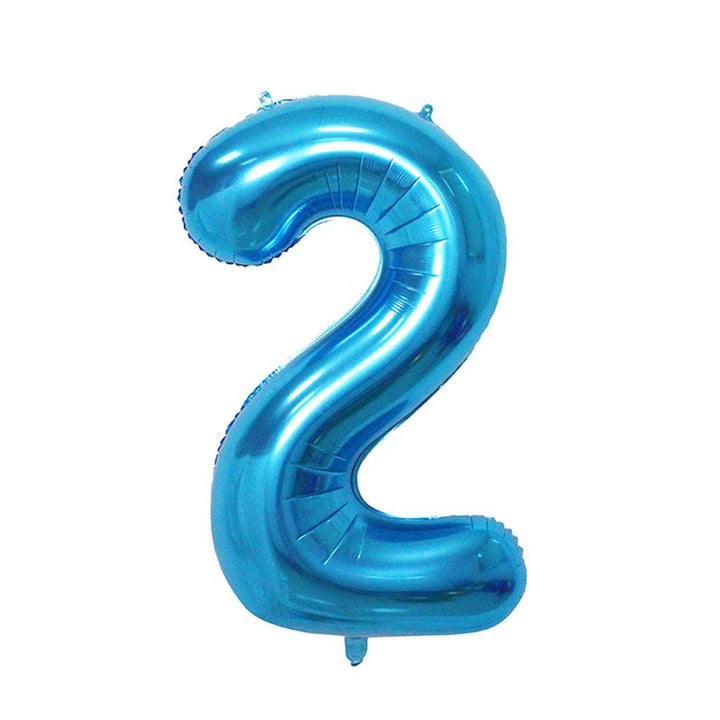 40 Inch Birthday Helium Foil Digital Balloons Glossy Blue Number 2