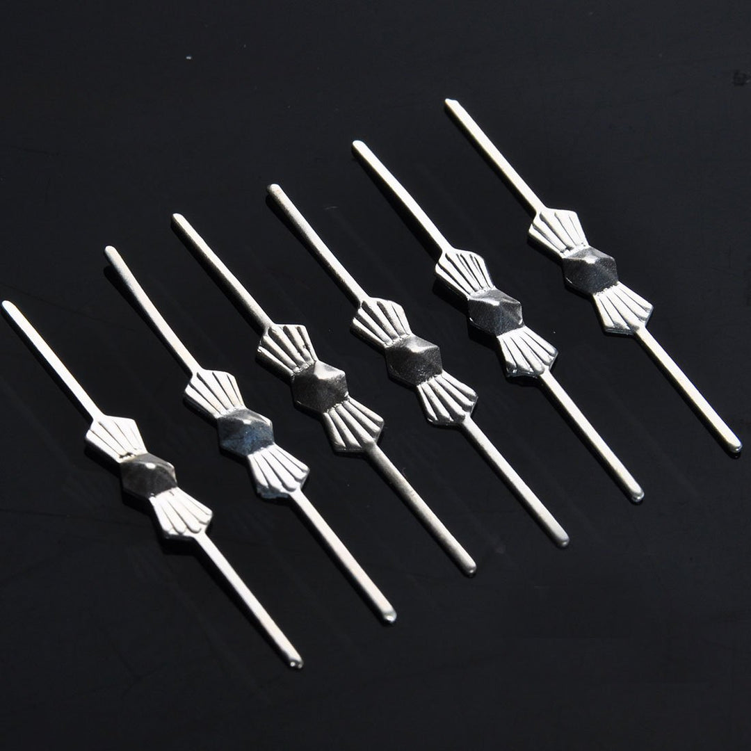 H&amp;D 100pcs Chrome Bow Tie Clips Butterfly Clips for Fastening Crystals, Feng Shui, Chandelier Crystals, Lamp Crystals, Ceiling Light Crystals (30mm)