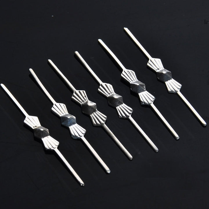 H&amp;D 100pcs Chrome Bow Tie Clips Butterfly Clips for Fastening Crystals, Feng Shui, Chandelier Crystals, Lamp Crystals, Ceiling Light Crystals (30mm)