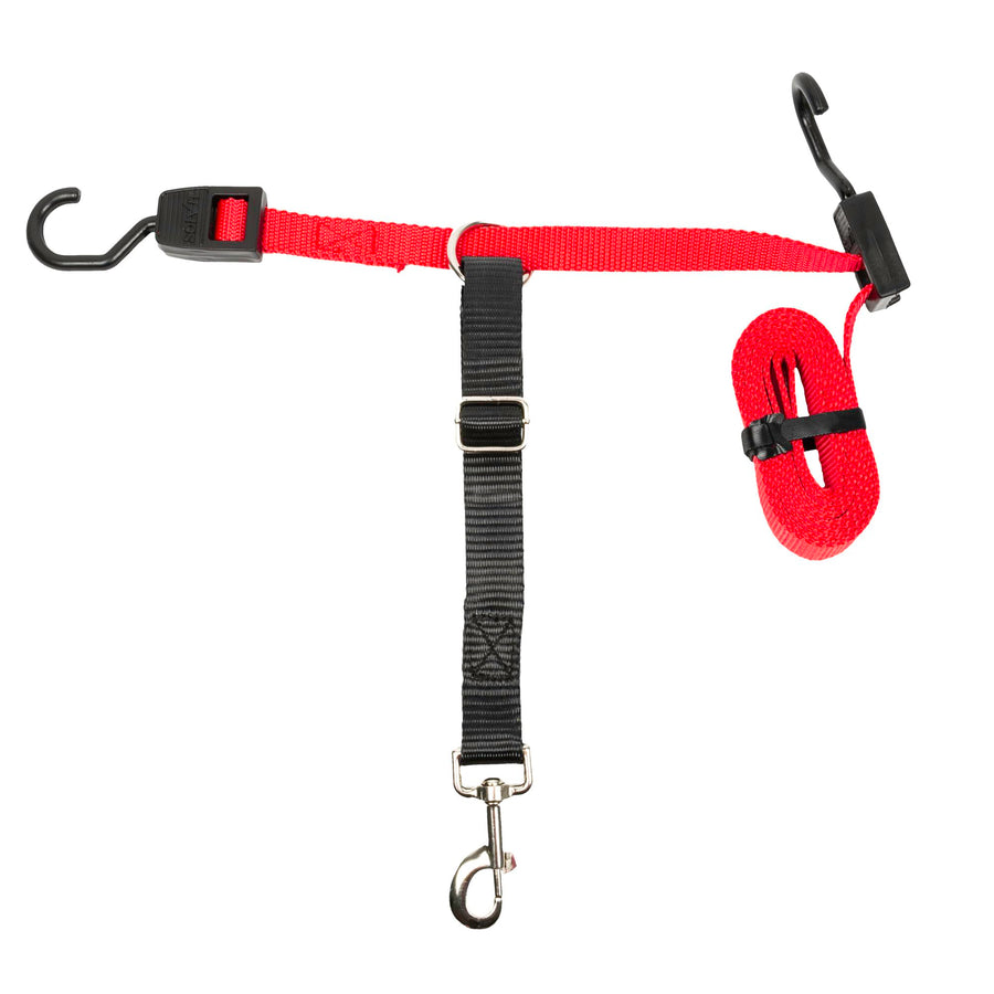Happy Ride Dog Zipline - Back Seat Leash, Great for Travel Red, 1 Size - 72 in