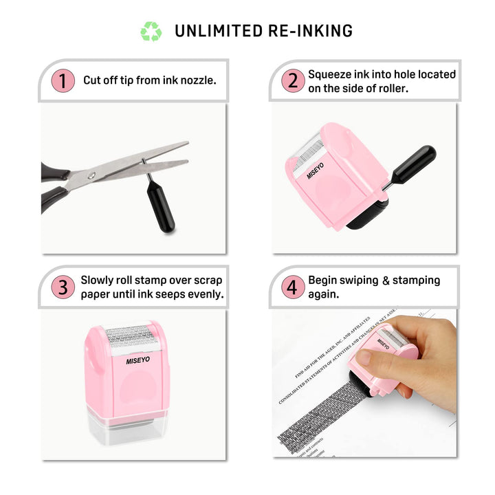 Miseyo Identity Theft Protection Roller Stamps for Data
