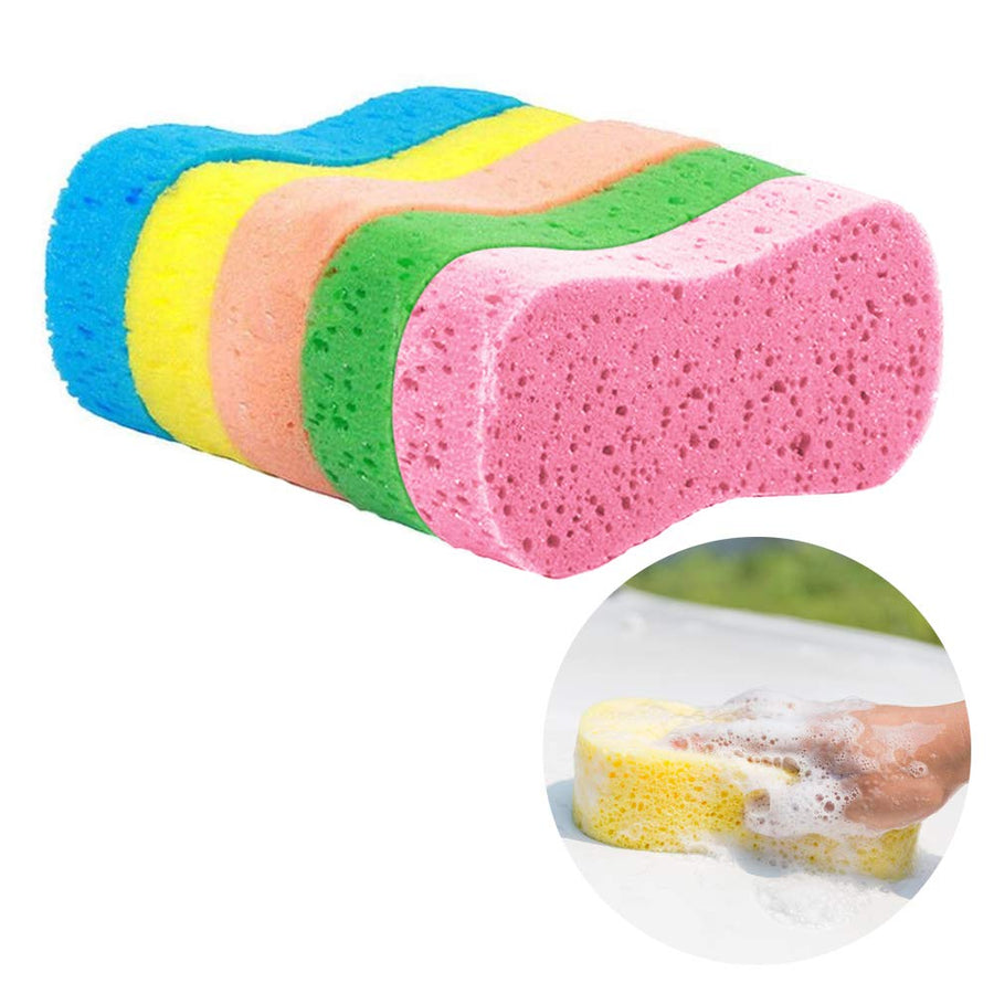 5pcs Car Wash Sponges Multi-Functional Large Cleaning S