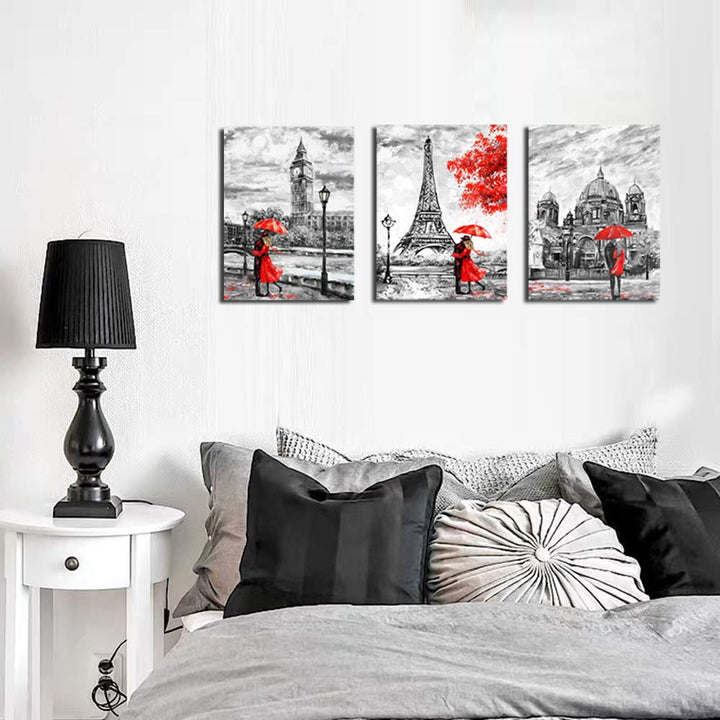 Modern Paris Effiel Tower London Big Ben Berlin City Wa