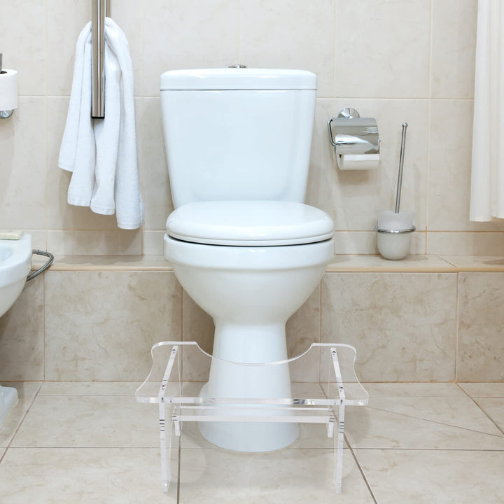 Acrylic Toilet Stool for Adults,Potty Stool Clear Toilet Step Foot Toilet Stool Portable Stool for Bathroom Women Men(6.5 Inch)