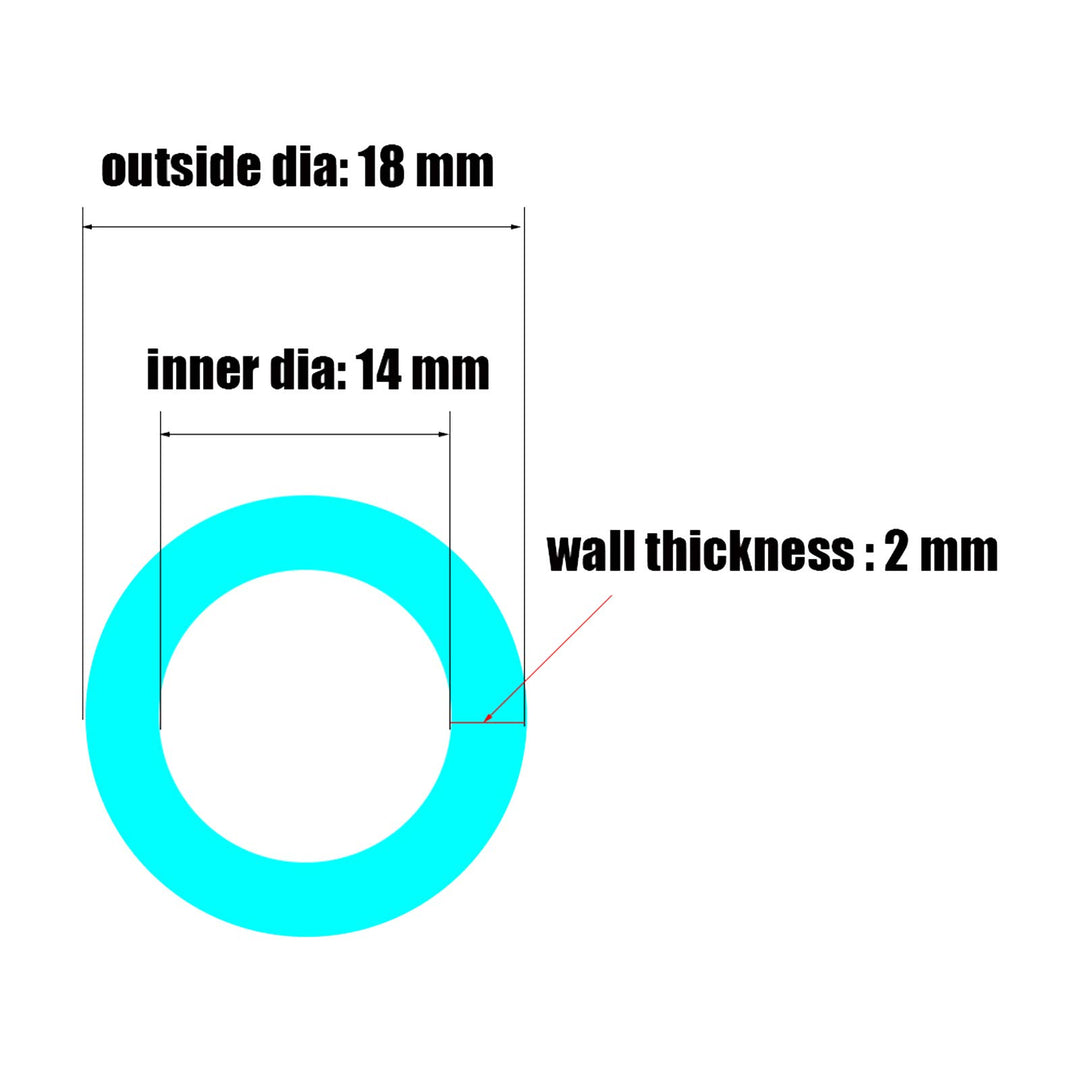 Silicone Tube 14mm ID x 18mm OD Clear Flexible Silicone Rubber Tubing Water Air Hose Pipe Transparent (3.3ft / 1m;14 x 18mm)