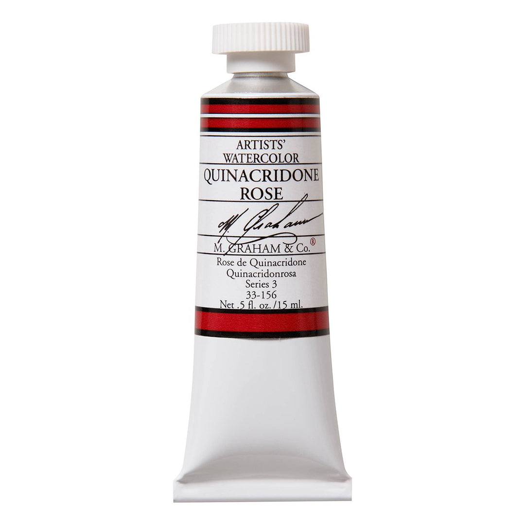 M. Graham 1/2-Ounce Tube Watercolor Paint, Quinacridone Rose (33-156)