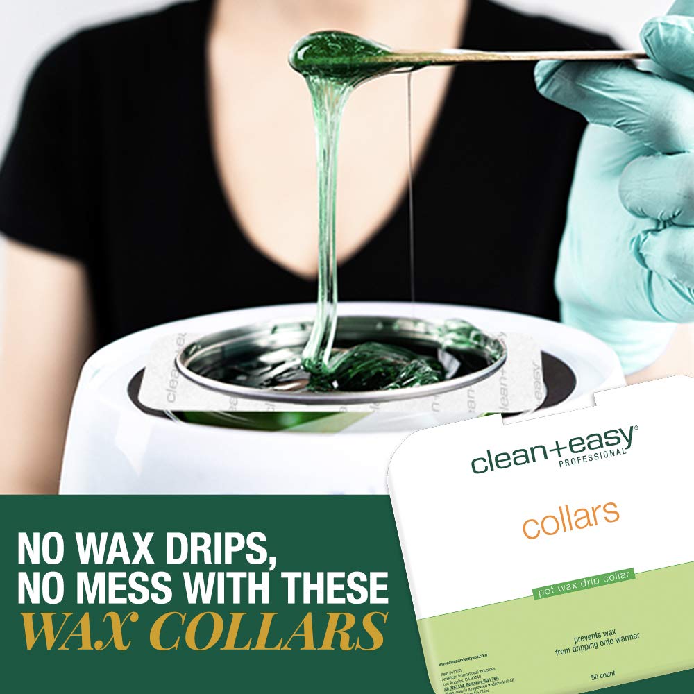 Clean Plus Easy Deluxe Pot Wax Collars, 50 Count