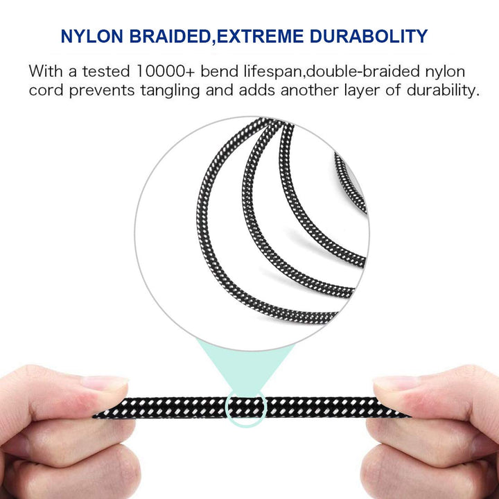 XLR Cable 6 FT, 3 Pin Nylong Braided Balanced XLR Male to XLR Female Microphone DMX Patch Cords (Pure Copper Conductors)