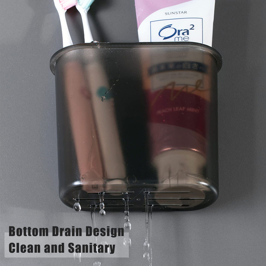 2 Packs Wall Mounted Toothbrush Holder for Bathroom, Se