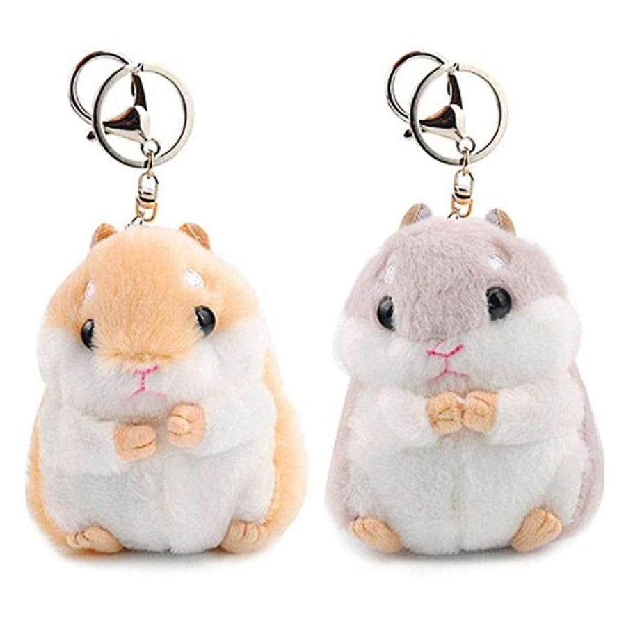 RAYNAG Set of 2 Cute Hamster Plush Keychains Stuffed An