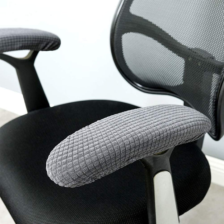 1pair Office Chair Arm Armrest Covers, Removable Chair Armrest Pads Stretchable Slipcover Protector Sleeve for Computer Gaming Desk Rotating Chairs(Dark Grey)