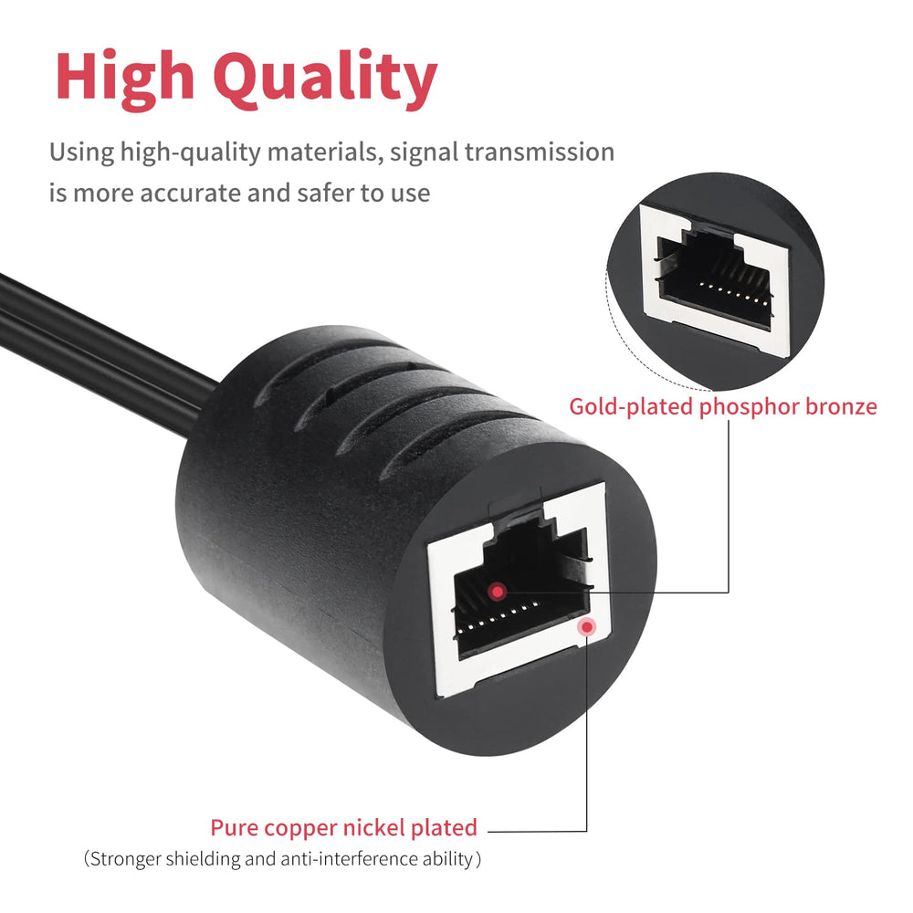 Audio Balun, 2 Pack Stereo RCA to Stereo RCA Audio Exte
