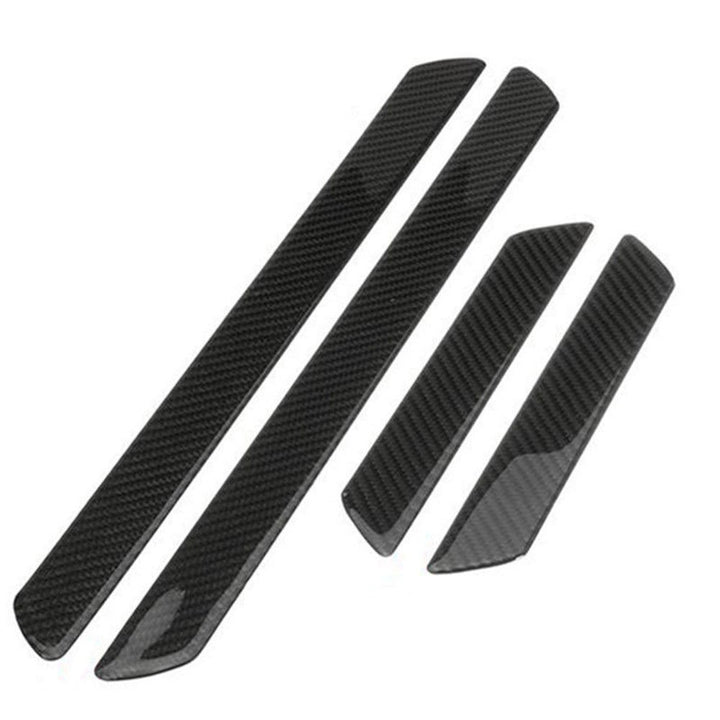 Car Door Sill Plate Protectors,Door Entry Guards Sill Scuff Cover Panel Step Protector Sticker 4PCS Universal,Carbon Fiber Pattern