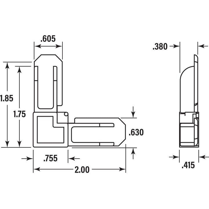 Prime-Line Products PL 7726 Screen Frame Corner, 7/16-Inch by 3/4-Inch, White Plastic,(Pack of 4)