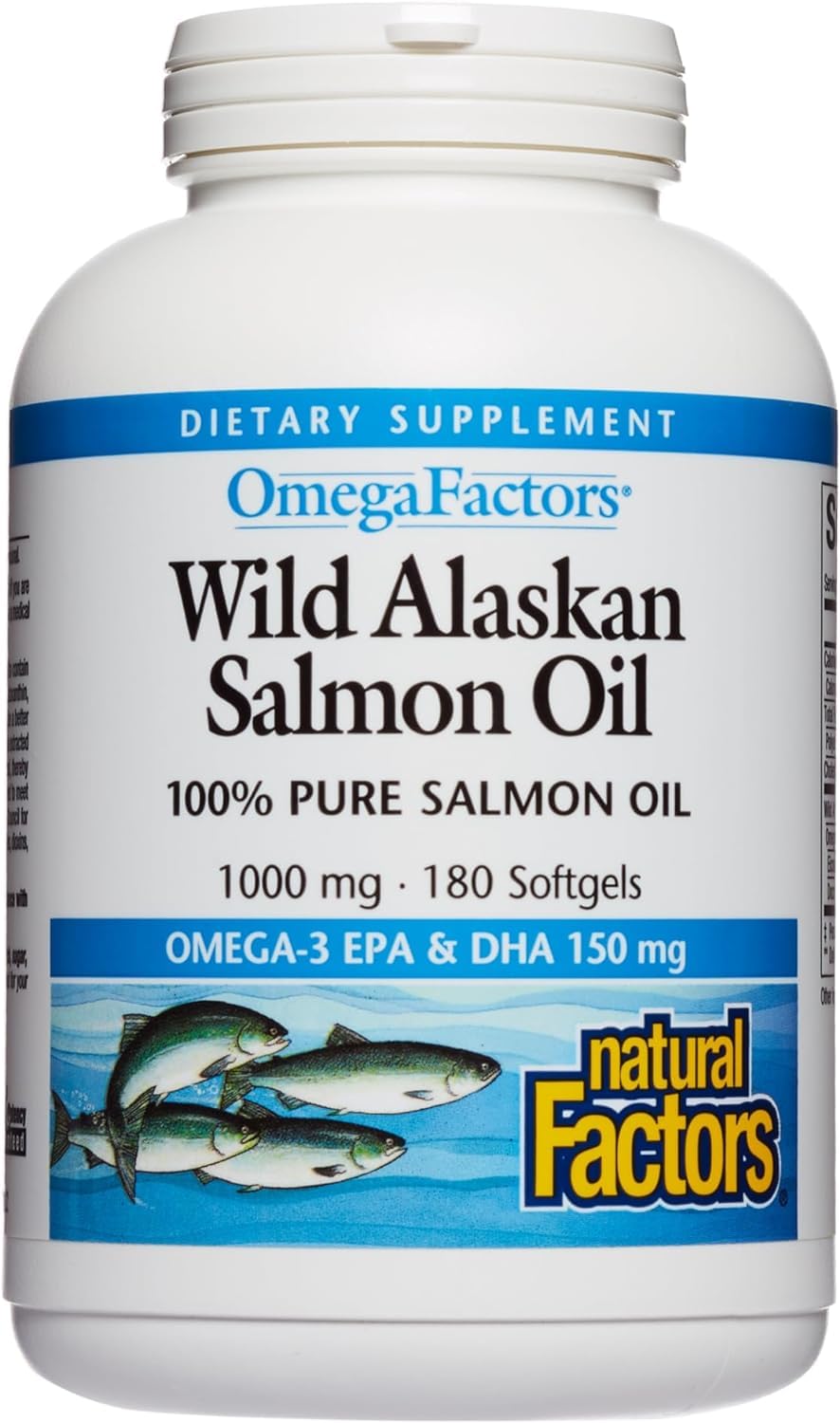 , Wild Alaskan Salmon Oil Provides Omega-3, EPA, DHA &amp; Vitamin D, Supports Brain &amp; Heart Health, 180 Count (Pack of 1)