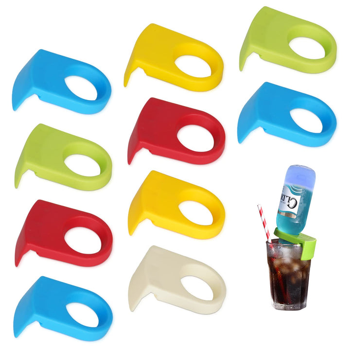 ABS Drink Clips Bottle Buckle Holders Beer Cocktail Snap for Schooner &amp; Goblet Glasses (Random Color) (10pcs)