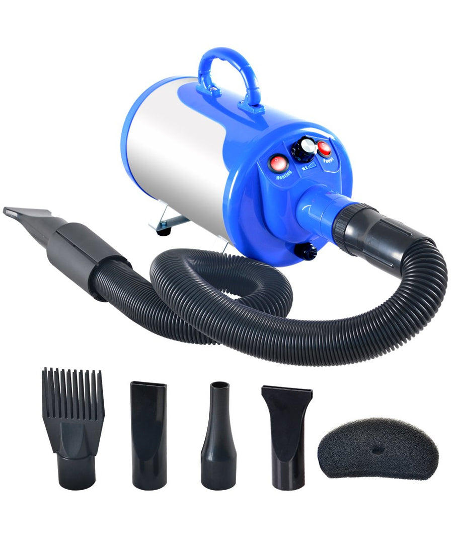 Groomer Partner Pet Hair Force Dryer Dog Grooming Blower with Heater (Blue)