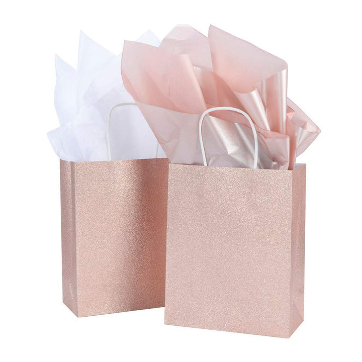 UNIQOOO 40 Sheets Premium Metallic Rose Gold Champagne 