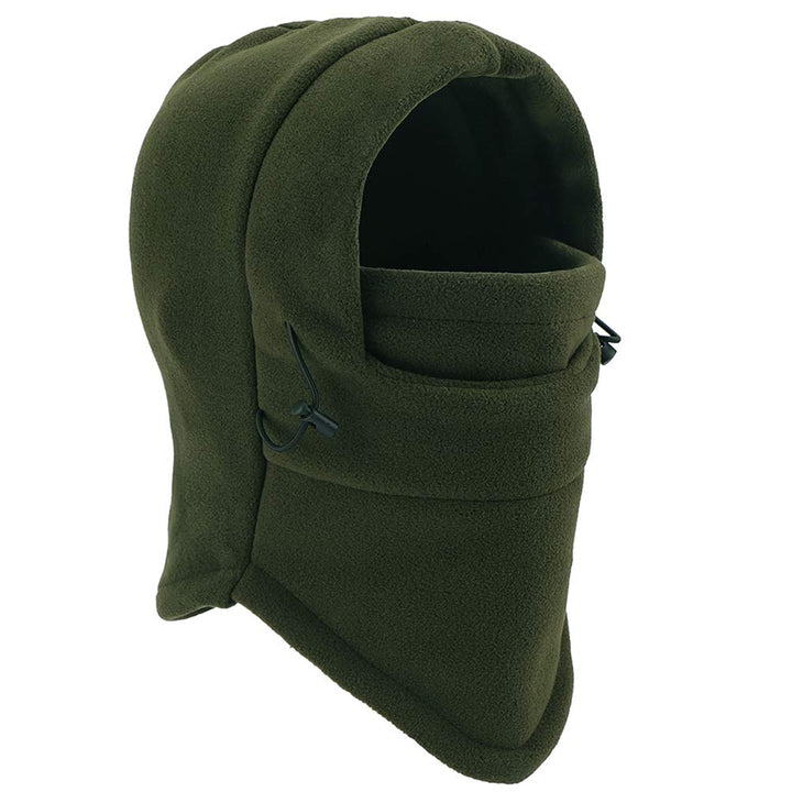 Kids Winter Hats Balaclava Ski Mask Windproof Warm Adjustable with Fleece Lining Hat for Boys Girls Army Green