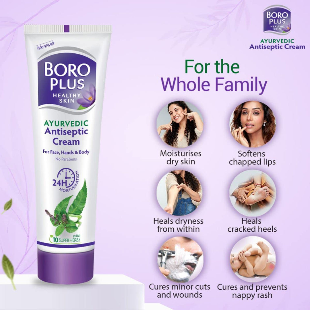 BOROPLUS Antiseptic Cream, Provides 24 Hour Moisturisat