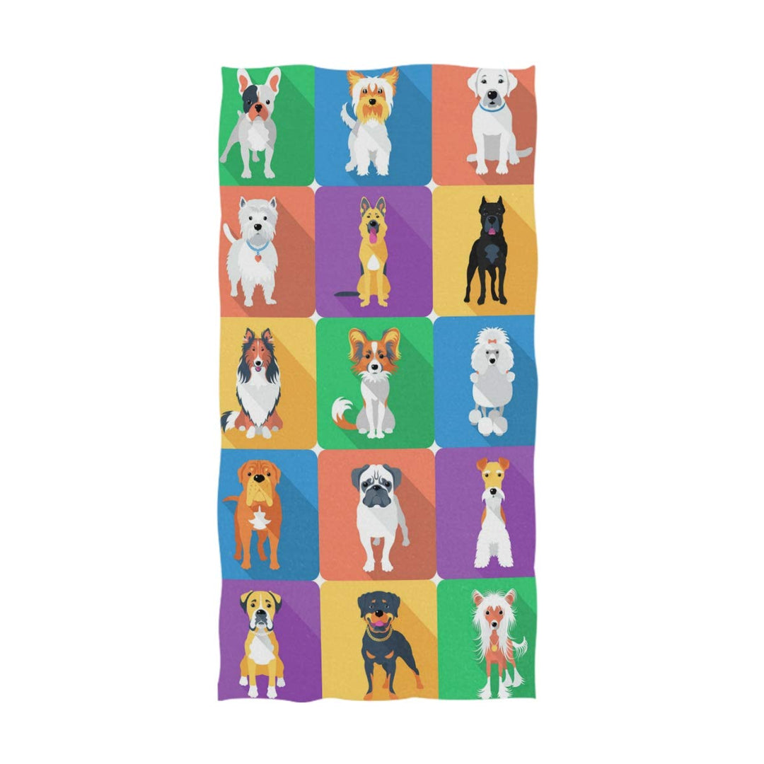 Naanle Cute Cartoon Dogs Print Soft Absorbent Guest Han