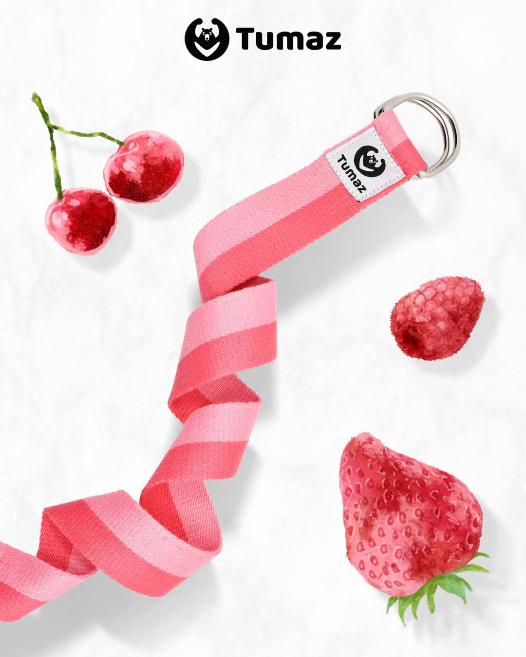 Yoga Strap/Stretch Bands [15+ Colors, 6/8/10 Feet Options] with Extra Safe Adjustable D-Ring Buckle, Durable and Comfy Delicate Texture - Best for Daily Stretching, Physical Therapy, Fitness