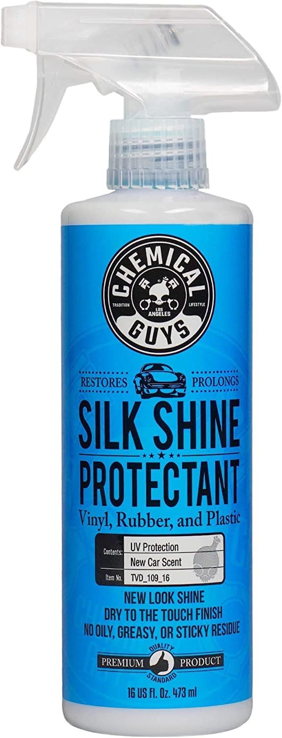TVD_109_16 Silk Shine Spray-able Dry-To-The-Touch Dressing and Protectant for Tires, Trim, Vinyl, Plastic and More, Safe for Cars, Trucks, Motorcycles, RVs & More, 16 fl oz