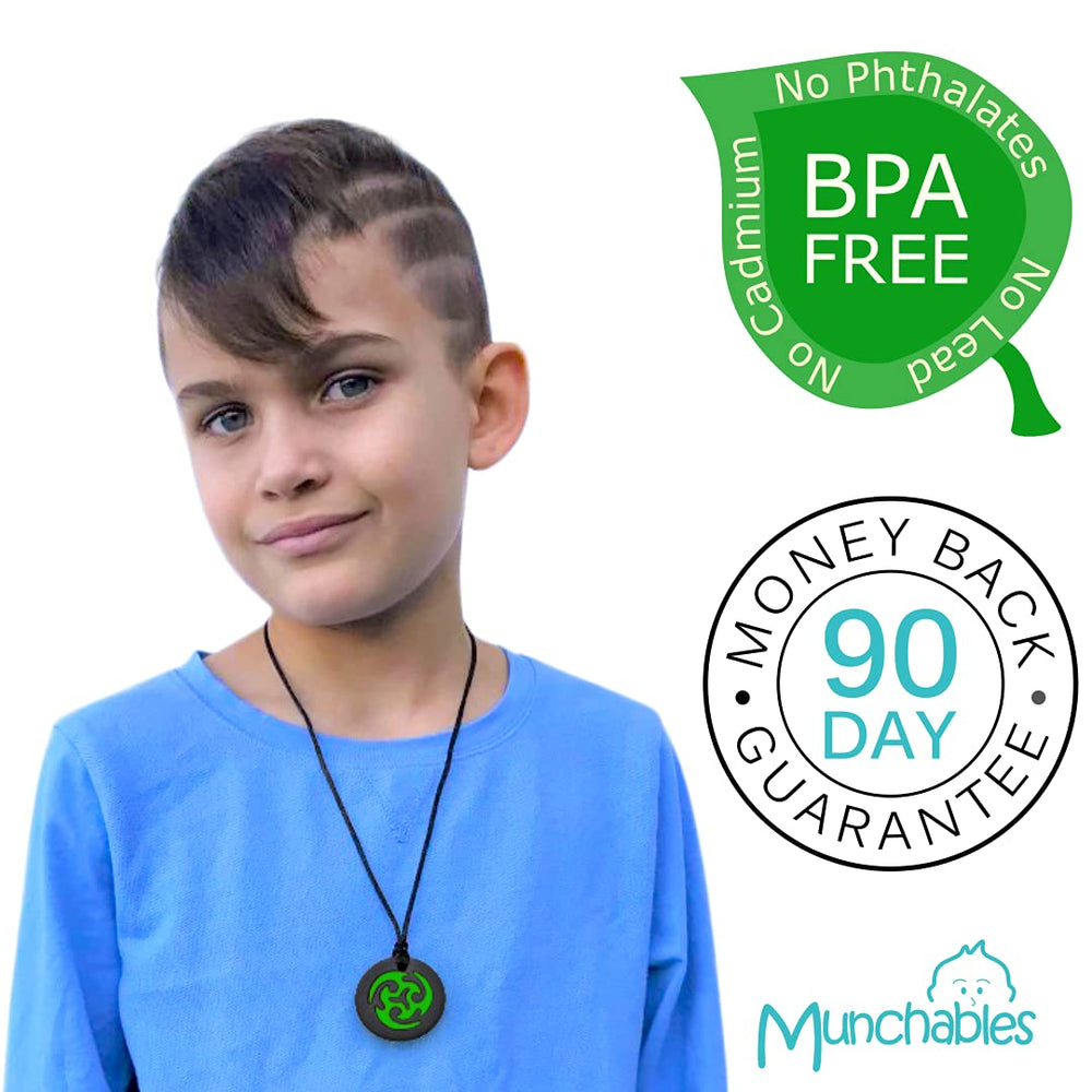 Munchables Ninja Star Sensory Chew Necklace (Blue)