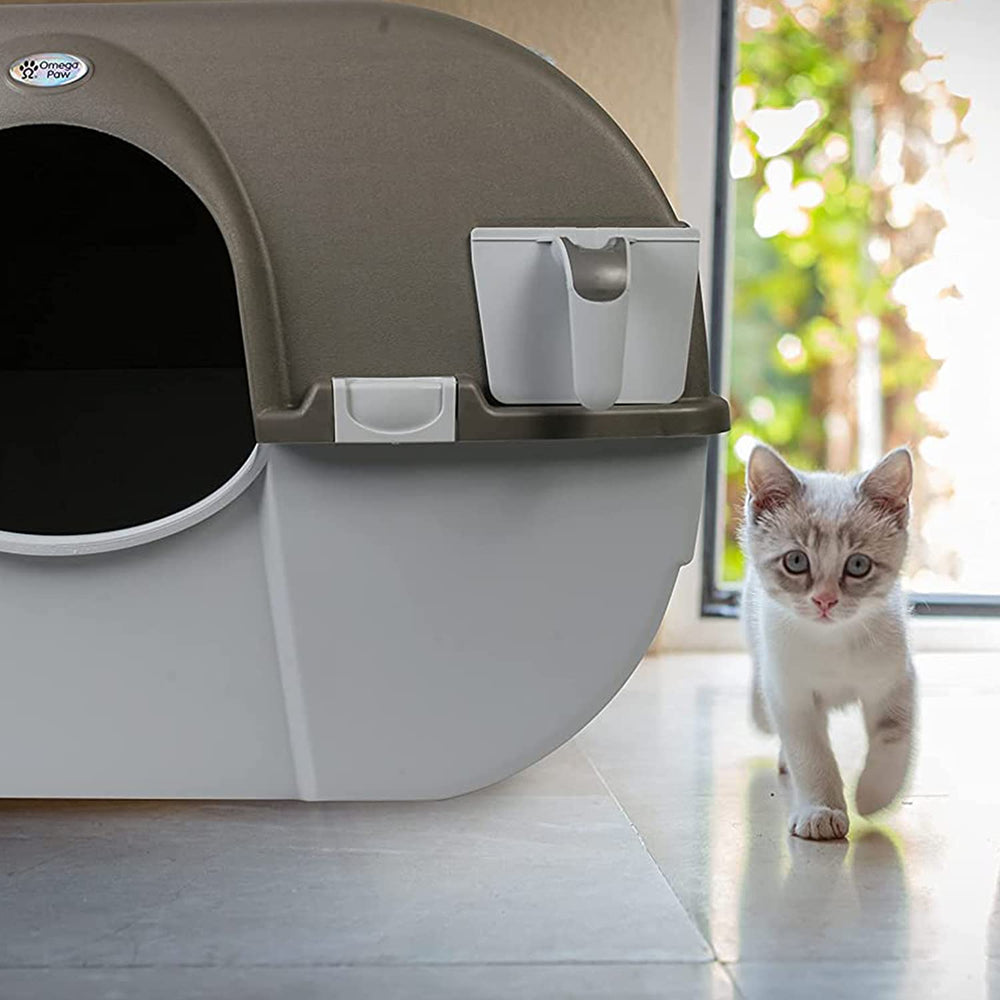 Roll 'n Clean Self Cleaning Litter Box Regular Size Generation 5, Grey (NRA15-V5.0) for Cats up to 12 lbs