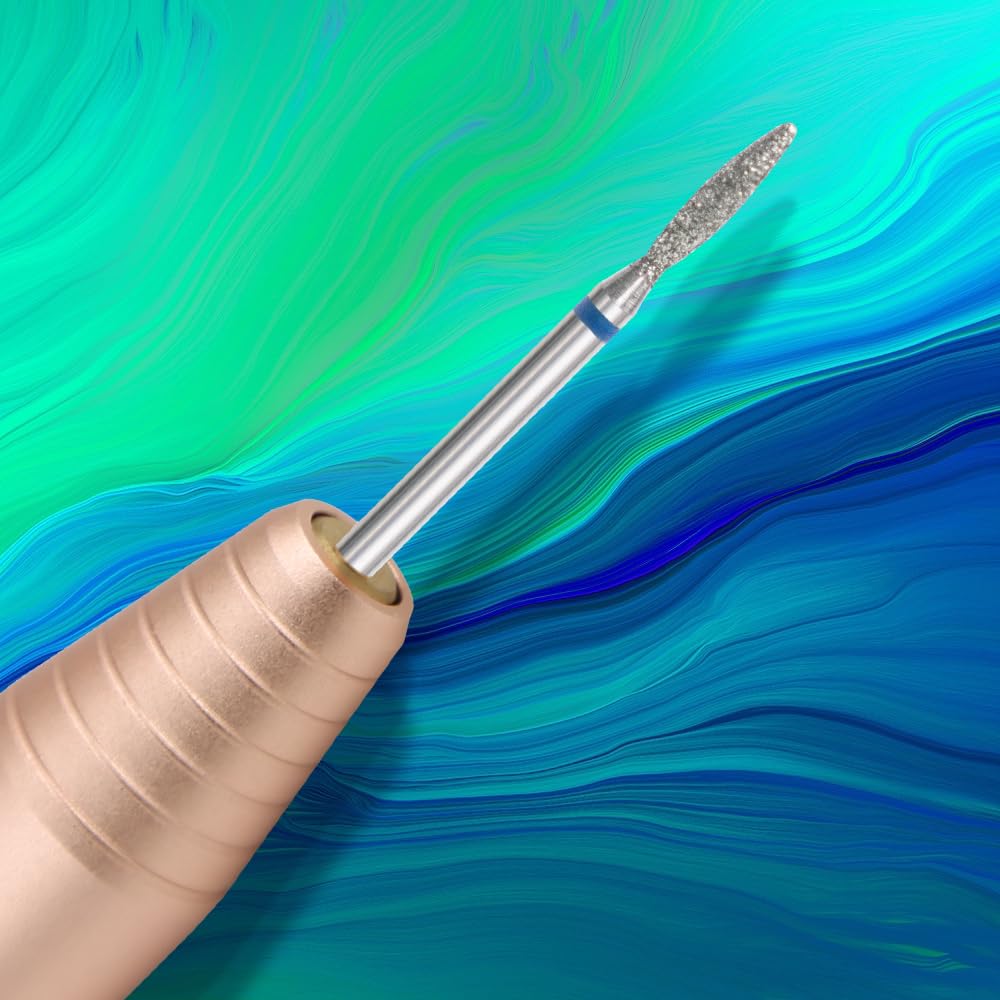 7pcs Ceramic Nail Drill Bits Set for Acrylic Nails 3/32 Professional Ceramic Nail Drill Bit Set for Cuticle Acrylic Gel Nail Polishing Manicure