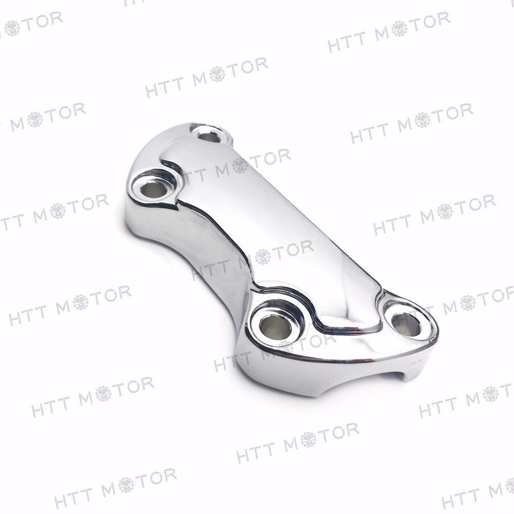 MT446-002- Chrome Scalloped Handlebar Riser Clamp Compatible with Harley Sportster 883 Dyna Super Glide