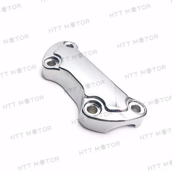 MT446-002- Chrome Scalloped Handlebar Riser Clamp Compatible with Harley Sportster 883 Dyna Super Glide