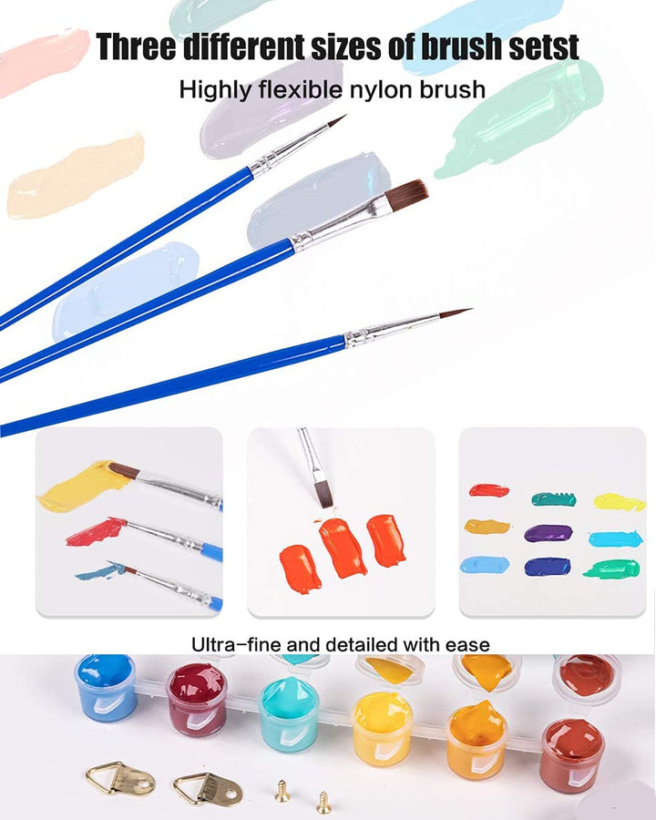 Paint by Number for Adults Beginner, DIY Painting by Numbers Kits for Adults Kids Paint Kits Canvas Gifts Arts Crafts for Home Decor Moon Mushroom Forest Butterfly 16x20 Inch