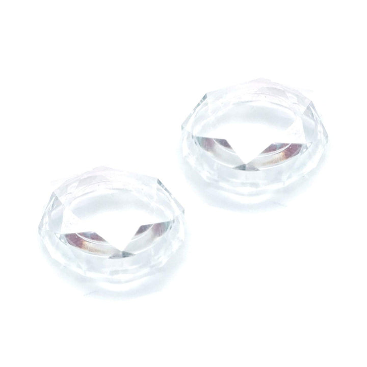 BelugaDesign Clear Crystal Thumb Grips | Compatible with Nintendo Switch Standard Lite OLED | Glitter Transparent Button Cap Joystick Cover for Joy-Con | Pack of 2 (Clear Crystal)